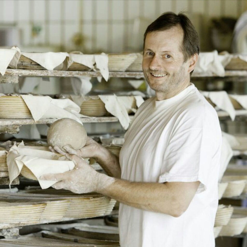 Franz in der Backstube der Bäckerei Tengg